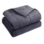 1pc Weighted Blanket 15 Lbs, 20lbs, 25lbs For Adults, Heavy Blanket With Breathable Fabric And Premium Glass Beads, Suitable For Queen/King Size Bed, Dark Grey Lootquake LLC