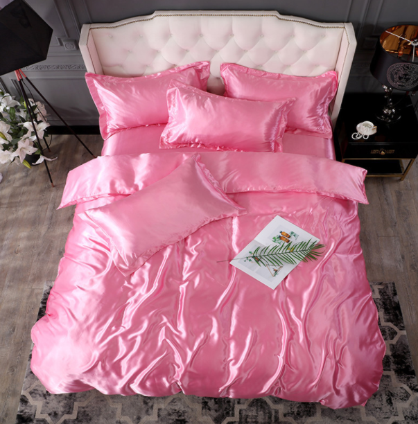 Bed Sheet Quilt Cover Naked Sleep Cool Silk Single Three Piece Set Pi-Mart