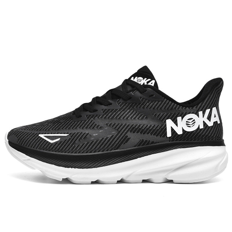 Fashion Lace-up Mesh Sneakers Men Lightweight Shock Absorption Training Shoes Soft-sole Running Sports Shoes Pi-Mart