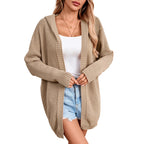 Casual All-matching Lapel Long Cardigan Jacket Pi-Mart
