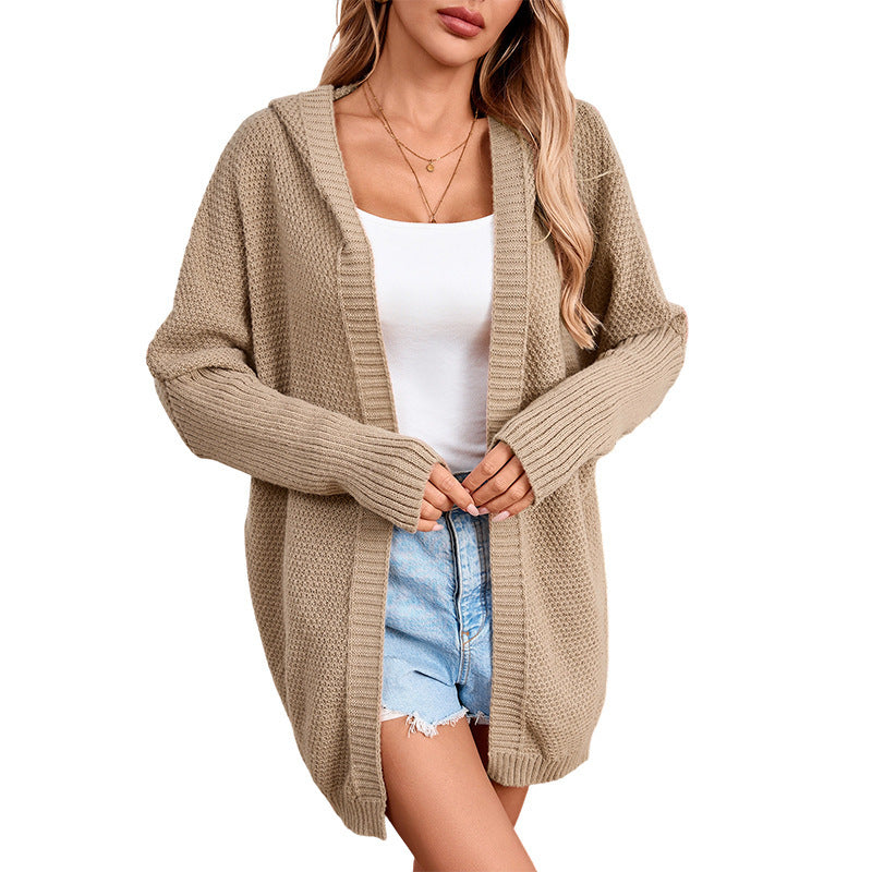 Casual All-matching Lapel Long Cardigan Jacket Pi-Mart