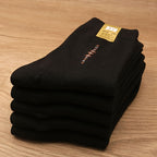 5/10 Pairs Of Men's Trendy Simple Solid Crew Socks, Breathable Comfy Casual Unisex Socks For Men's Outdoor Wearing All Seasons Wearing Lootquake LLC