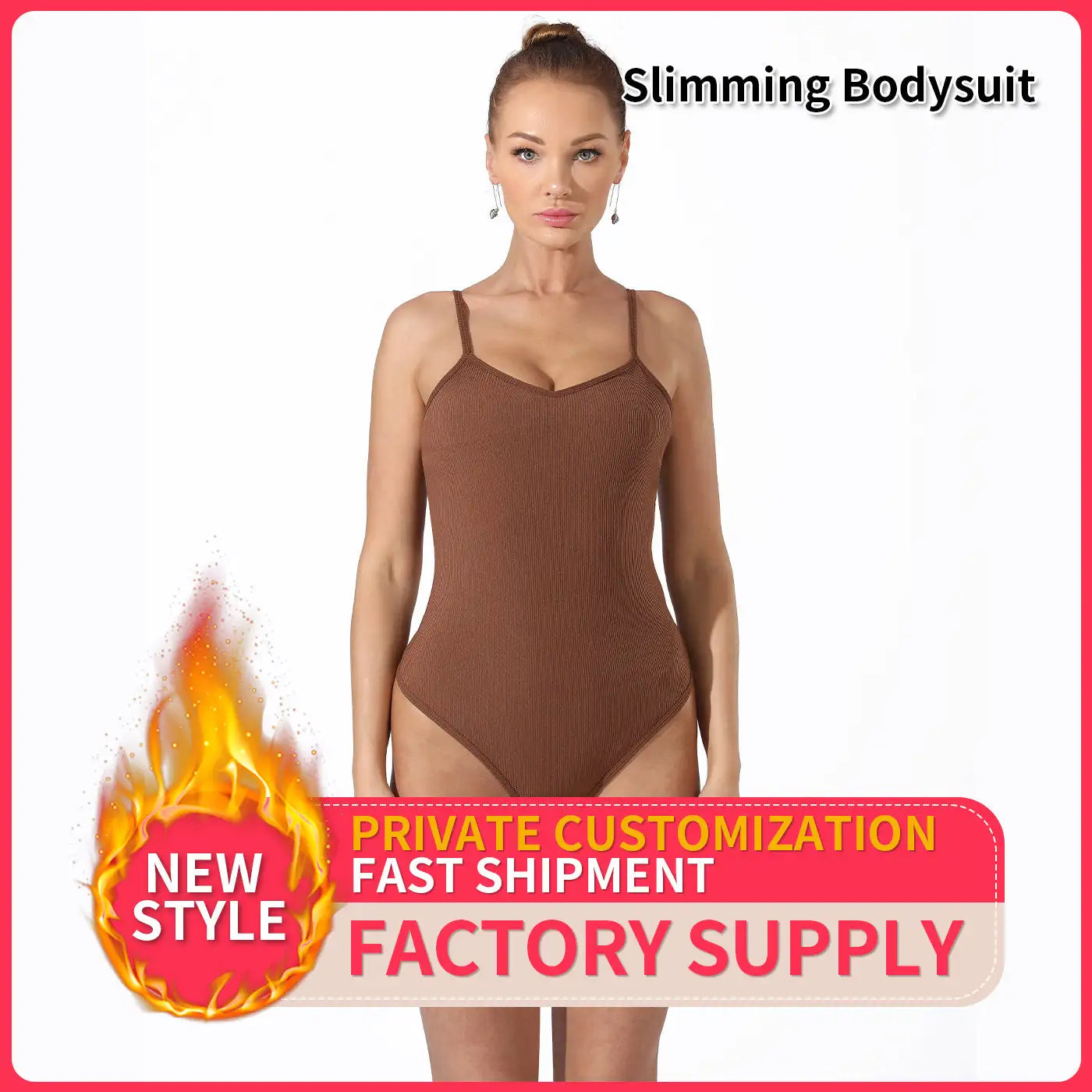 Women's Fashion Simple Solid Color Bodysuit - SJB-DIAMOND ELITES