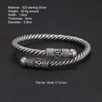 Sterling Silver Handmade Hemp Rope Bracelet Men's And Women's Opening