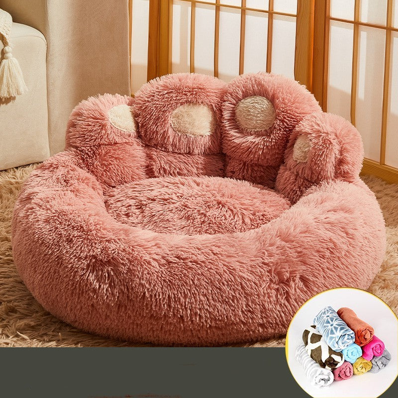 Kennel Warm Medium Large Dog Corgi Golden Retriever Bed Fleece-lined Sofa Mattress Pi-Mart
