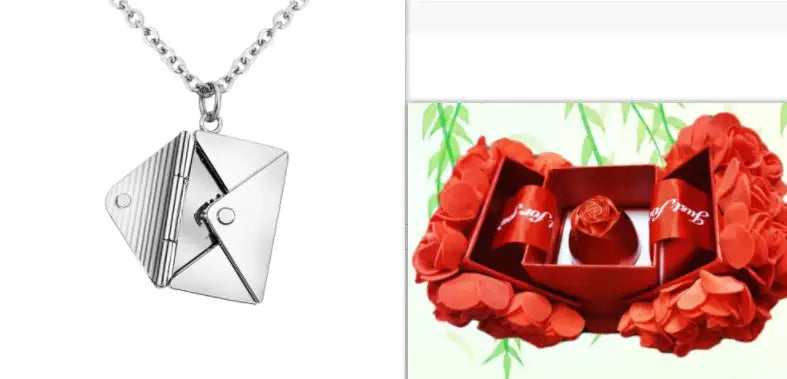 Fashion Jewelry Envelop Necklace Women Lover Letter Pendant Best Gifts For Girlfriend Lootquake LLC