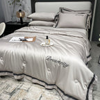 Tencel Summer Cooling Ice Silk Summer Quilt Airable Cover Four-piece Set Pi-Mart