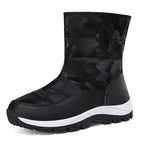Winter Snow Boots For Women Outdoor Thickened High-top Plus Velvet Shoes Fashion Platform Ankle Boots Keep Warm Plush Shoes Pi-Mart