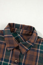 Timeless Women's Classic Plaid Button-Up Long Sleeve Jacket – Lightweight & Stylish Cotton-Blend Outerwear Stevvex