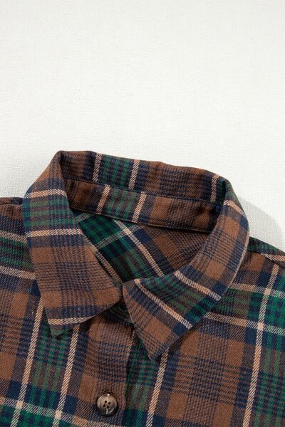Timeless Women's Classic Plaid Button-Up Long Sleeve Jacket – Lightweight & Stylish Cotton-Blend Outerwear Stevvex