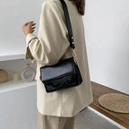 Chain Design Trendy Lady Bags Mini Pu Leather Flap Bags for Women Shoulder Handbag Female Fashion Cross Body Bag with Lid Stevvex