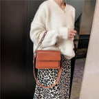 Chain Design Trendy Lady Bags Mini Pu Leather Flap Bags for Women Shoulder Handbag Female Fashion Cross Body Bag with Lid Stevvex