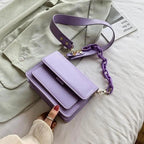 Chain Design Trendy Lady Bags Mini Pu Leather Flap Bags for Women Shoulder Handbag Female Fashion Cross Body Bag with Lid Stevvex