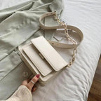 Chain Design Trendy Lady Bags Mini Pu Leather Flap Bags for Women Shoulder Handbag Female Fashion Cross Body Bag with Lid Stevvex
