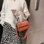Chain Design Trendy Lady Bags Mini Pu Leather Flap Bags for Women Shoulder Handbag Female Fashion Cross Body Bag with Lid Stevvex