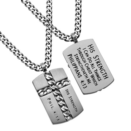 Silver Chain Cross Necklace KingdomWear