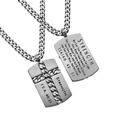 Silver Chain Cross Necklace KingdomWear