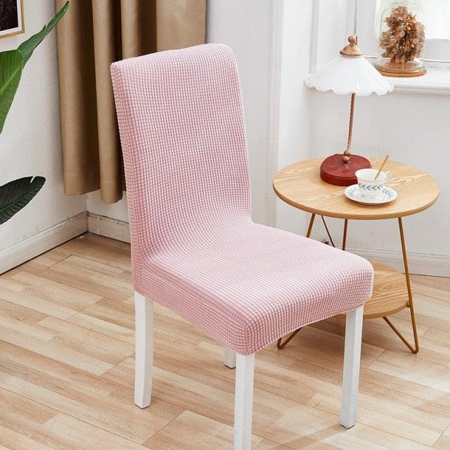Chair Cover Polyester Fiber Elastic Stool Cover Hotel Restaurant Chair Antifouling Cover  Washable Spandex Kitchen Chair Covers for Dining Room Christmas Decoration Holiday Party Protector for Kitchen Stevvex