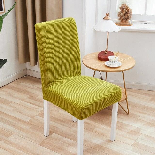 Chair Cover Polyester Fiber Elastic Stool Cover Hotel Restaurant Chair Antifouling Cover  Washable Spandex Kitchen Chair Covers for Dining Room Christmas Decoration Holiday Party Protector for Kitchen Stevvex