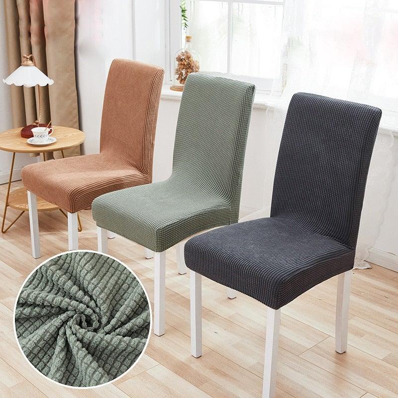 Chair Cover Polyester Fiber Elastic Stool Cover Hotel Restaurant Chair Antifouling Cover  Washable Spandex Kitchen Chair Covers for Dining Room Christmas Decoration Holiday Party Protector for Kitchen Stevvex