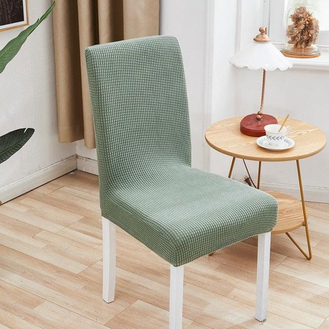 Chair Cover Polyester Fiber Elastic Stool Cover Hotel Restaurant Chair Antifouling Cover  Washable Spandex Kitchen Chair Covers for Dining Room Christmas Decoration Holiday Party Protector for Kitchen Stevvex