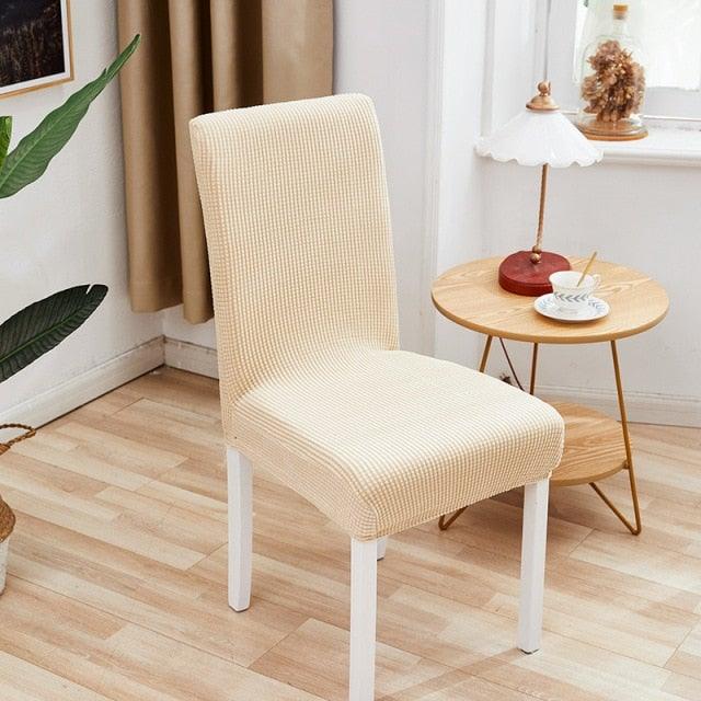 Chair Cover Polyester Fiber Elastic Stool Cover Hotel Restaurant Chair Antifouling Cover  Washable Spandex Kitchen Chair Covers for Dining Room Christmas Decoration Holiday Party Protector for Kitchen Stevvex