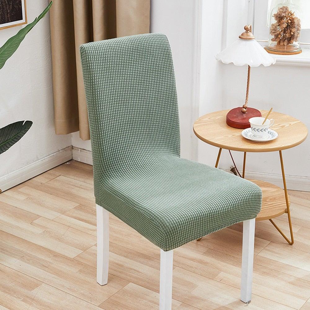 Chair Cover Polyester Fiber Elastic Stool Cover Hotel Restaurant Chair Antifouling Cover  Washable Spandex Kitchen Chair Covers for Dining Room Christmas Decoration Holiday Party Protector for Kitchen Stevvex