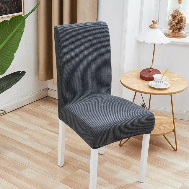 Chair Cover Polyester Fiber Elastic Stool Cover Hotel Restaurant Chair Antifouling Cover  Washable Spandex Kitchen Chair Covers for Dining Room Christmas Decoration Holiday Party Protector for Kitchen Stevvex