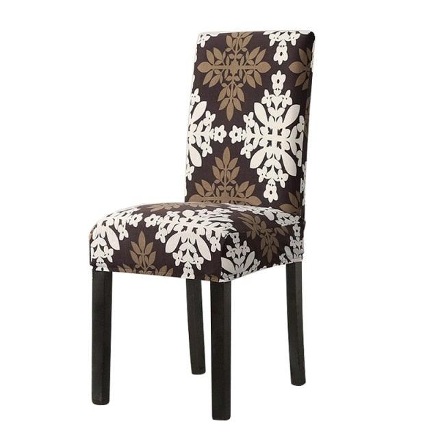 Chair Cover Simple Home  Printed Chair Cover Household Thickened Fleece Chair Cover Universal KitchenDining Chair Cover Spandex tretch Removable Washable Dining Room Chair Protector Slipcovers/Home Decor Dining Room Seat Cover Stevvex