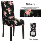 Chair Cover Simple Home  Printed Chair Cover Household Thickened Fleece Chair Cover Universal KitchenDining Chair Cover Spandex tretch Removable Washable Dining Room Chair Protector Slipcovers/Home Decor Dining Room Seat Cover Stevvex