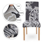 Chair Cover Simple Home  Printed Chair Cover Household Thickened Fleece Chair Cover Universal KitchenDining Chair Cover Spandex tretch Removable Washable Dining Room Chair Protector Slipcovers/Home Decor Dining Room Seat Cover Stevvex