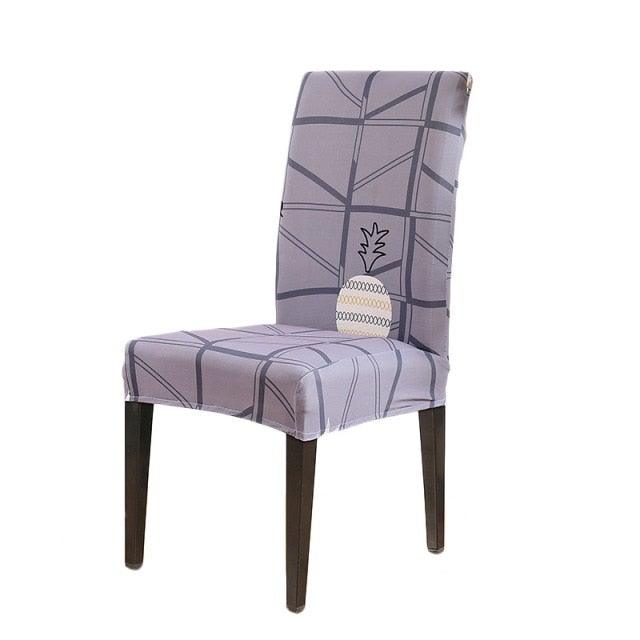 Chair Cover Simple Home  Printed Chair Cover Household Thickened Fleece Chair Cover Universal KitchenDining Chair Cover Spandex tretch Removable Washable Dining Room Chair Protector Slipcovers/Home Decor Dining Room Seat Cover Stevvex