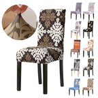 Chair Cover Simple Home  Printed Chair Cover Household Thickened Fleece Chair Cover Universal KitchenDining Chair Cover Spandex tretch Removable Washable Dining Room Chair Protector Slipcovers/Home Decor Dining Room Seat Cover Stevvex