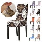 Chair Cover Simple Home  Printed Chair Cover Household Thickened Fleece Chair Cover Universal KitchenDining Chair Cover Spandex tretch Removable Washable Dining Room Chair Protector Slipcovers/Home Decor Dining Room Seat Cover Stevvex