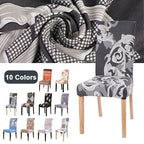 Chair Cover Simple Home  Printed Chair Cover Household Thickened Fleece Chair Cover Universal KitchenDining Chair Cover Spandex tretch Removable Washable Dining Room Chair Protector Slipcovers/Home Decor Dining Room Seat Cover Stevvex