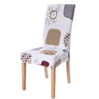 Chair Cover Simple Home  Printed Chair Cover Household Thickened Fleece Chair Cover Universal KitchenDining Chair Cover Spandex tretch Removable Washable Dining Room Chair Protector Slipcovers/Home Decor Dining Room Seat Cover Stevvex