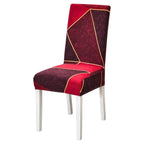 Chair Cover Simple Home  Printed Chair Cover Household Thickened Fleece Chair Cover Universal KitchenDining Chair Cover Spandex tretch Removable Washable Dining Room Chair Protector Slipcovers/Home Decor Dining Room Seat Cover Stevvex