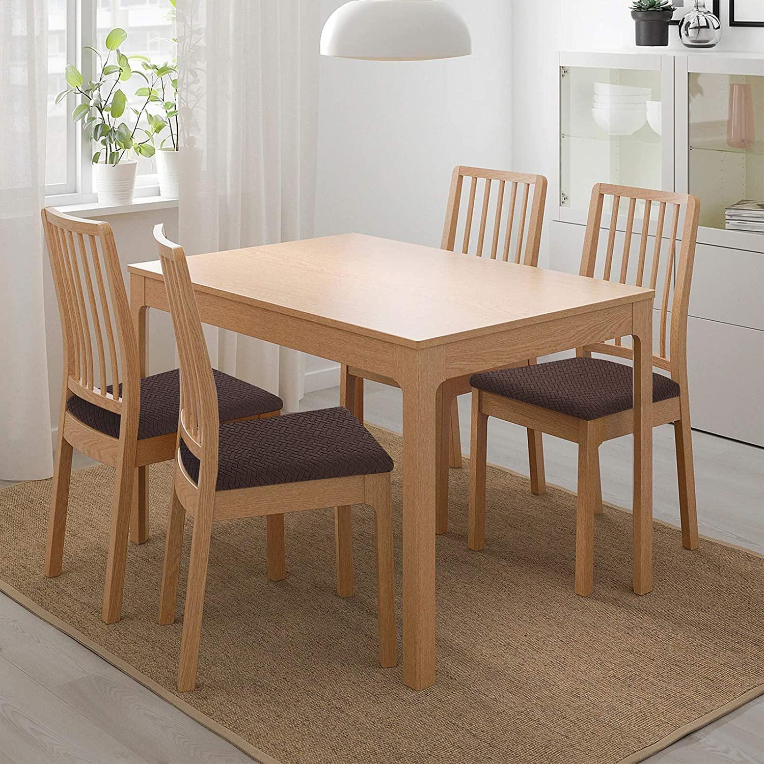 Chair Seat Covers for Dining Room Removable Washable Anti-Dust Seat Protector Removable Dining  Seat Cover And Dining Chair Covers Stretch Seat Cushion Slipcover for Dining Room Kitchen Chairs Stevvex