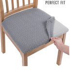 Chair Seat Covers for Dining Room Removable Washable Anti-Dust Seat Protector Removable Dining  Seat Cover And Dining Chair Covers Stretch Seat Cushion Slipcover for Dining Room Kitchen Chairs Stevvex