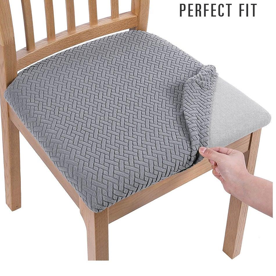 Chair Seat Covers for Dining Room Removable Washable Anti-Dust Seat Protector Removable Dining  Seat Cover And Dining Chair Covers Stretch Seat Cushion Slipcover for Dining Room Kitchen Chairs Stevvex
