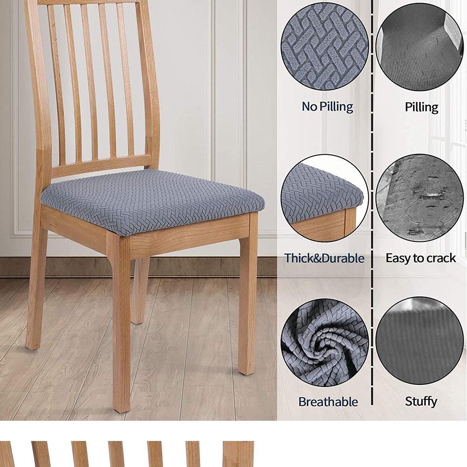 Chair Seat Covers for Dining Room Removable Washable Anti-Dust Seat Protector Removable Dining  Seat Cover And Dining Chair Covers Stretch Seat Cushion Slipcover for Dining Room Kitchen Chairs Stevvex