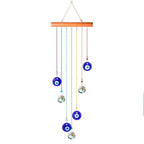 Chakra Energy Clear Crystal Ball Sun-catcher Turkish Window Prisms Blue Evil Eye Light Catching Wind Chimes For Office Decor Home Garden Hanging Decoration Showpiece Lucky Gift