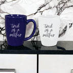 Tired As A Mother Grande Limited Edition Round 2 Mug Gift For Mom Navy Royal Blue Or White BandsCo Straps