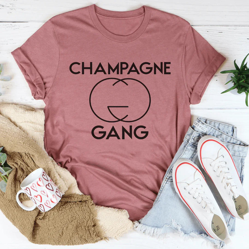 Champagne Gang Tee Peachy Sunday