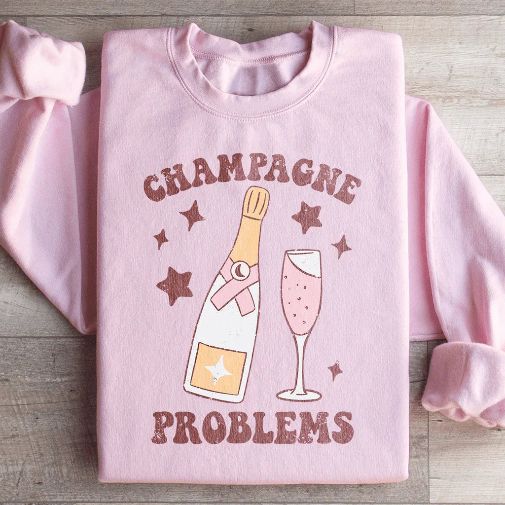 Champagne Problems Sweatshirt Peachy Sunday