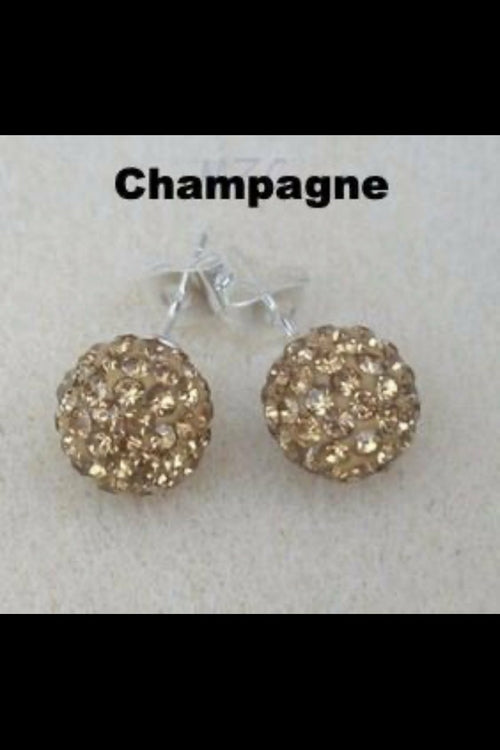 Round Sparkle Stud Earrings Promise Style Cubic Zirconia BandsCo Straps