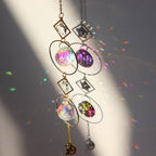 Chandelier Crystal Wind Chime Pendant Metallic Hoop Moon Rainbow Maker Sun Hanging Drop Crystal For Window Curtains Home Decor Gifts Photography Prop Stevvex