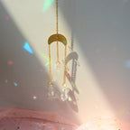 Chandelier Crystal Wind Chime Pendant Metallic Hoop Moon Rainbow Maker Sun Hanging Drop Crystal For Window Curtains Home Decor Gifts Photography Prop Stevvex