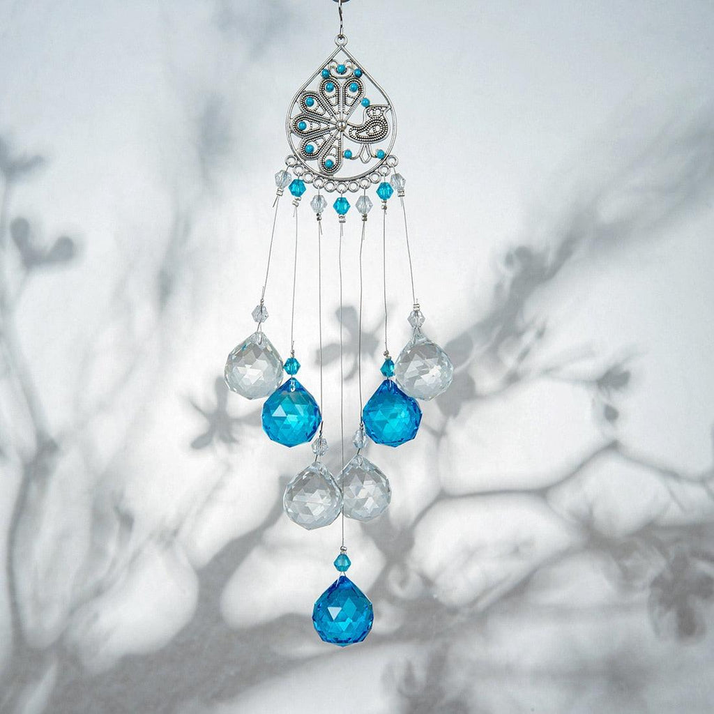 Chandelier Wind Chimes Ab Coating Crystal Prisms Hanging Sun Catcher Rainbow Chaser Crystals Ball Prisms  Window Curtains Pendant Home Decor Gifts Garden Patio Yard Stevvex