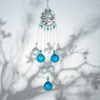 Chandelier Wind Chimes Ab Coating Crystal Prisms Hanging Sun Catcher Rainbow Chaser Crystals Ball Prisms  Window Curtains Pendant Home Decor Gifts Garden Patio Yard Stevvex